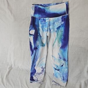 Athleta Blue and White Leggings